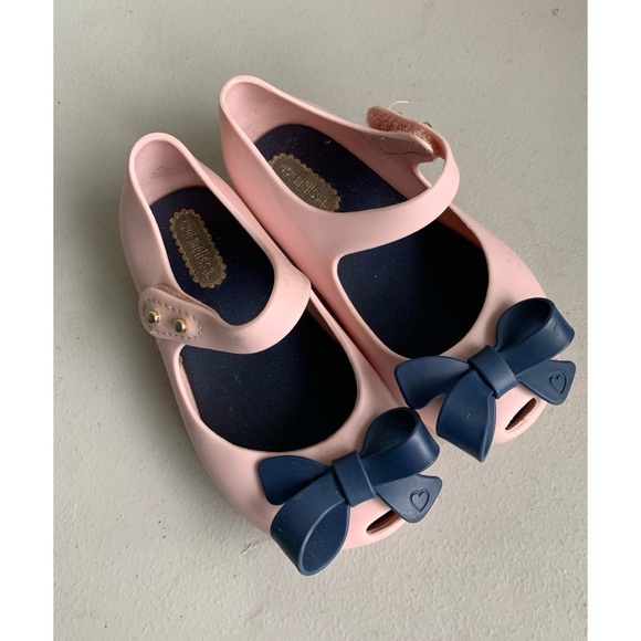 Mini Melissa Bow Mary Jane’s Toddler Size 7 - Picture 1 of 5